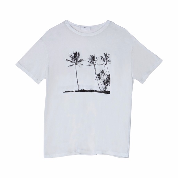 Mikoh Tops - Mikoh White Palm Tree Graphic T-Shirt
